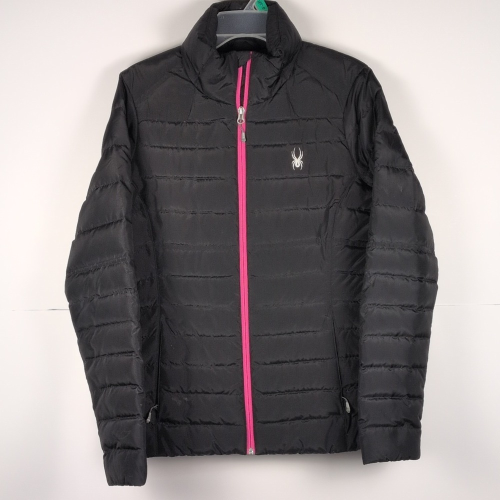 Spyder Women's Medium Black Prymo Down Fill Puffer Jacket 162005 Winter A082